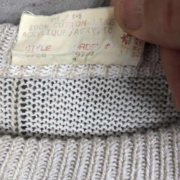 Vintage Tanto Pelo Sweater Mens Extra Large Cream White Boat Yacht Cruise Resort - Picture 8 of 16